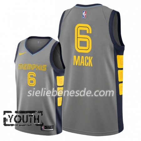 Kinder NBA Memphis Grizzlies Trikot Shelvin Mack 6 2018-19 Nike City Edition Grau Swingman